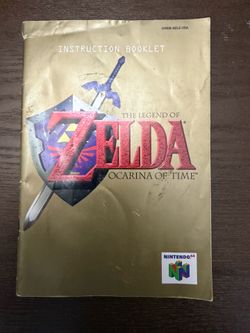 Legend of Zelda 64 cartridge and manual