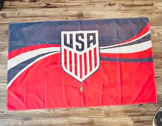 USA Soccer Federation Flag Banner w/keychain