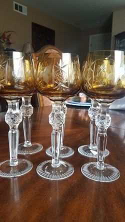 Crystal glasses vintage