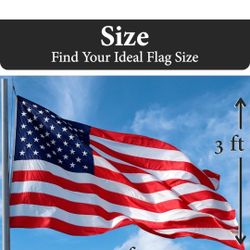 3 x 5 U.S. outdoor flags - Indestructible, durable, sturdy yarn polyester 