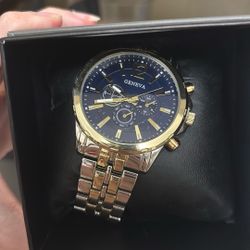 Geneva Two-Tone Gold & Silver Watch