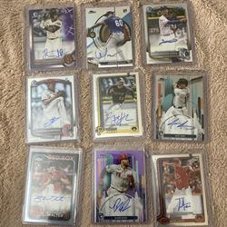 Bowman Chrome, Topps Chrome, Topps Finest Numbered & Autographed baseball cards