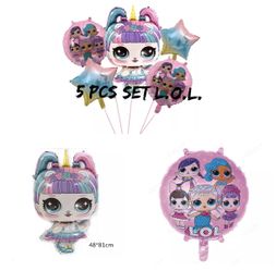 L.o.L 5pcs set foil balloons New.