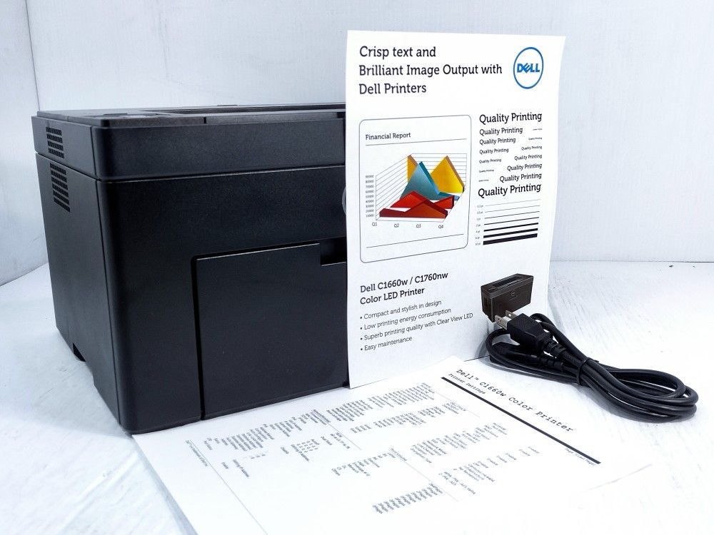 Dell C1660W Color Laser Printer Wireless Network Page Count 264 Only