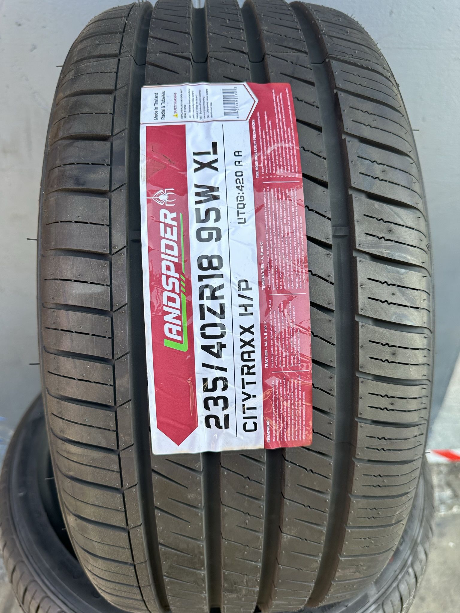 235/40/18 New Set Of Tires Installed 