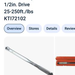 KTI 72102 1/2 Drive Torque Wrench 