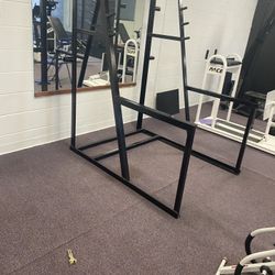 HOME GYM HEAVY GAUGE STEEL POWER CAGE / SQUAT RACK WITH PLATE STORAGE