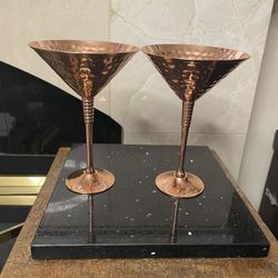 Copper Martini Glasses Set of 2-9,5 oz
