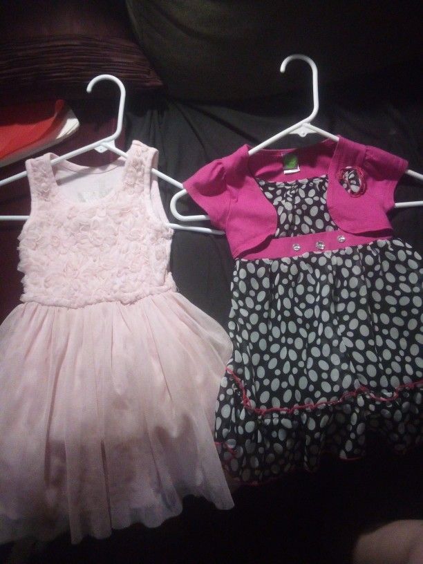 Toddler Girls Dresses Size 4 (Lot Of 2)