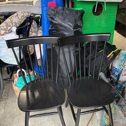 3 Black Dining Chairs