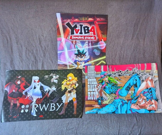 Viz Media SD Comic Con Promo Posters - RWBY + Jojo's + Yaiba