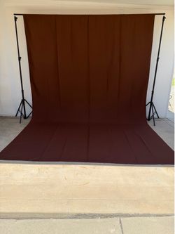 9x13 ft Brown Backdrop Premium Polyester Fabric With Rod Pocket