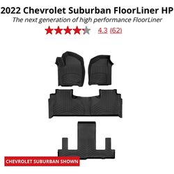 Weather tech Floor Mats For 2022 Chevrolet Suburban 1,2, & 3 Row 