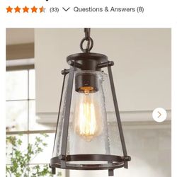 Asaf Modern Farmhouse 1-Light Oil-Rubbed Bronze Mini Pendant Lantern Ret. $99.99
