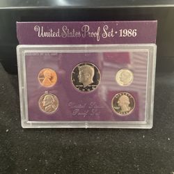 1986 S Gem Proof US Mint Set In OGP With COA