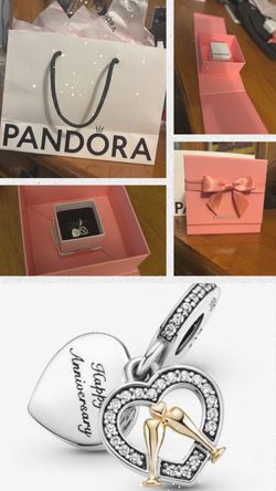 Brand New Pandora Happy Anniversary Dangle Charm + Full Gift Packaging