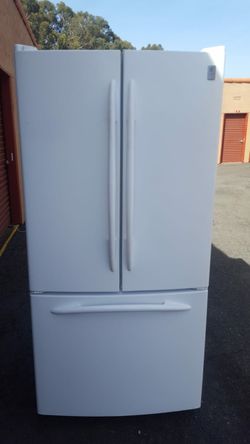 Refrigerator brand GE measures 36 in width and 70 in height 2 months warranty delivery and installation