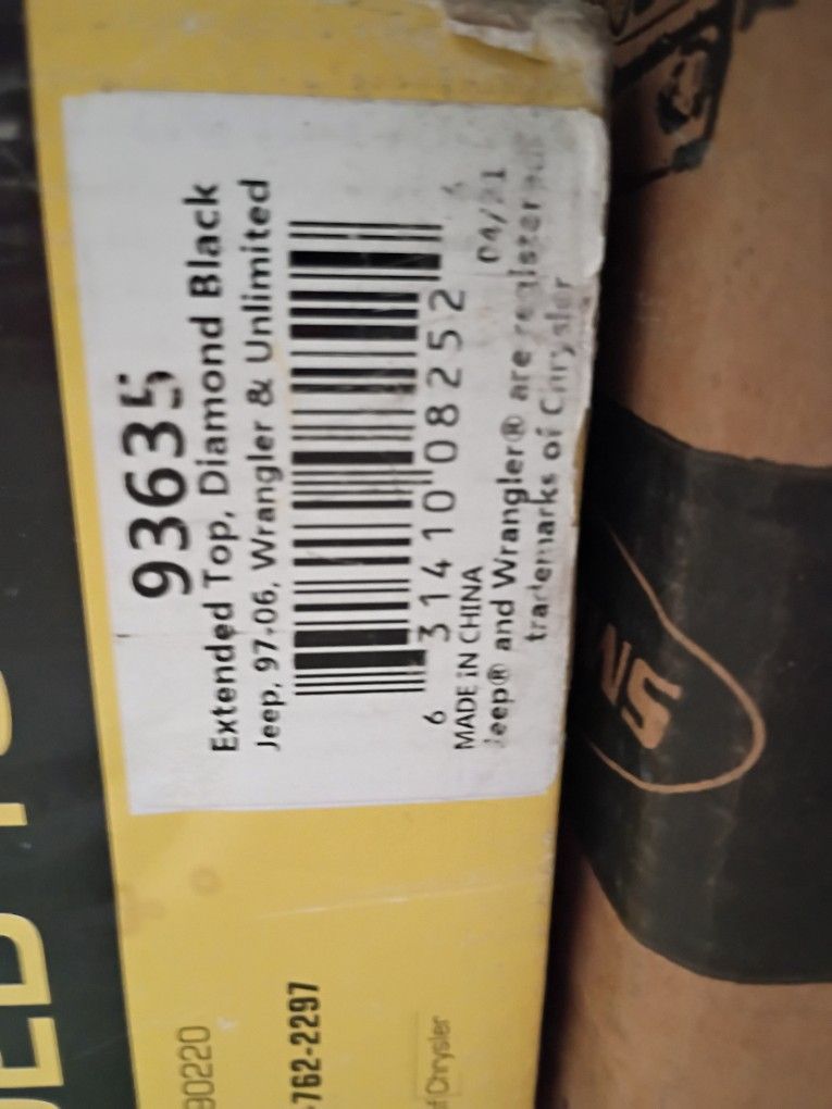 97-06 Jeep Wrangler Safari Top Black