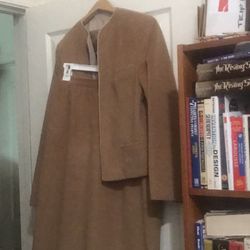 Vintage Skin Gear II Size 10 Classic Cut Skirt & Jacket Camel Like New