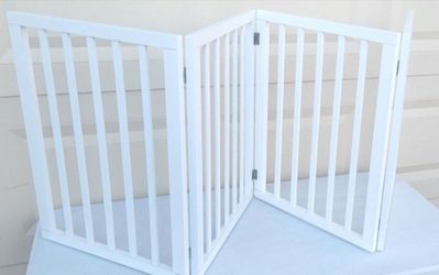 Petmaker Indoor Pet Gate 4 Panel Folding Dog Gate for Stairs or Doorways - 73x24-Inch