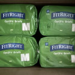 11 Packs Lot Of MediumMedlne Adult Briefs With Tabs 