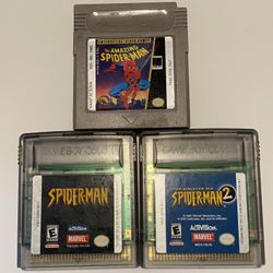 Set of 3 SpiderMan games for Gameboy Color & Original Gameboy