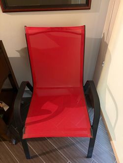 2 Red Mesh Chairs