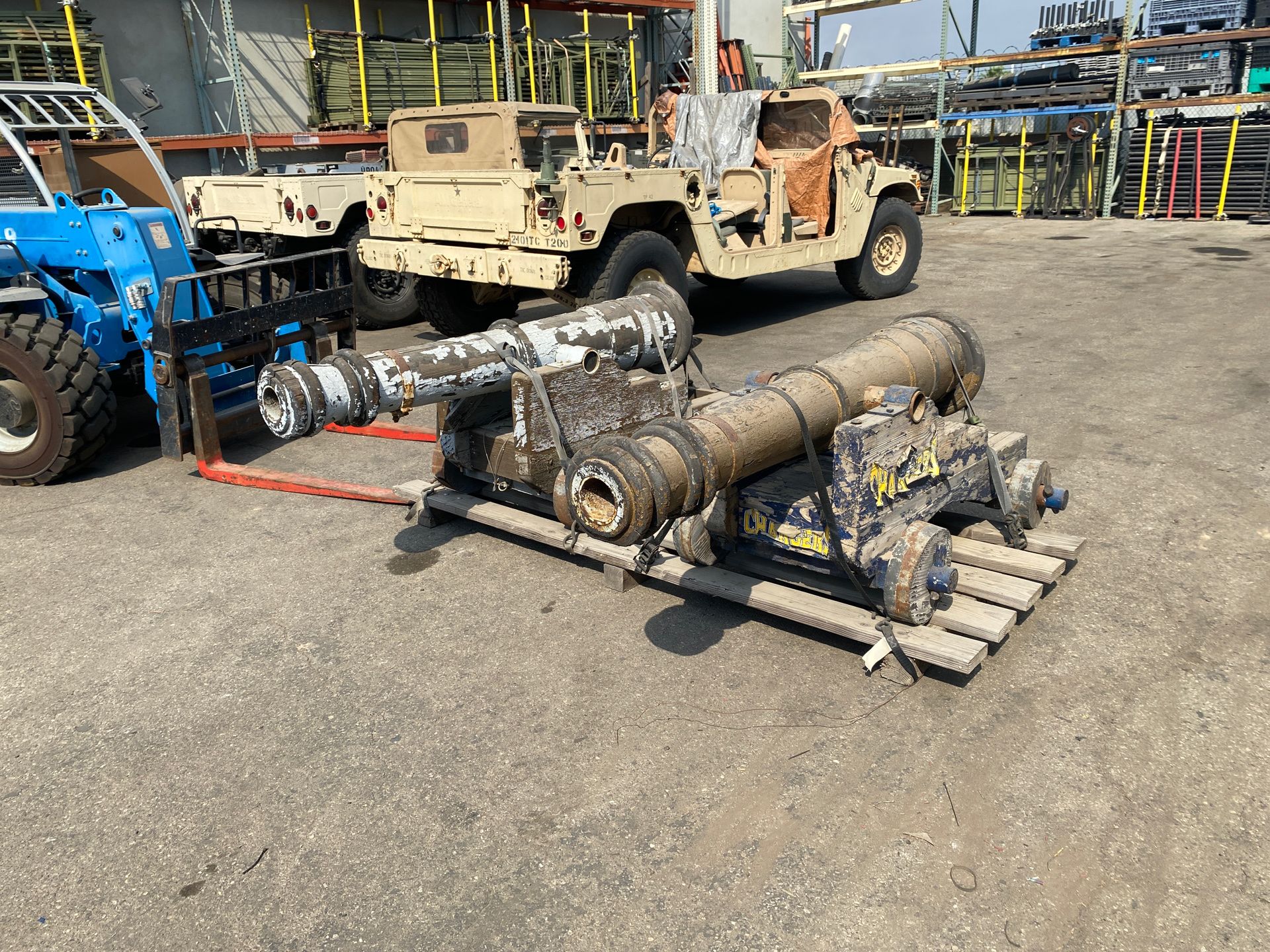 2 Prop Wooden pirate cannons