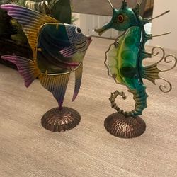 fish/seahorse Candle Holders