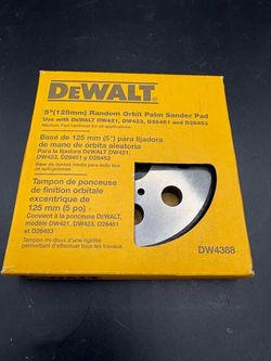 New DEWALT DW4388 5in/125mm Random Orbit Palm Sander Pad for DW421 DW423