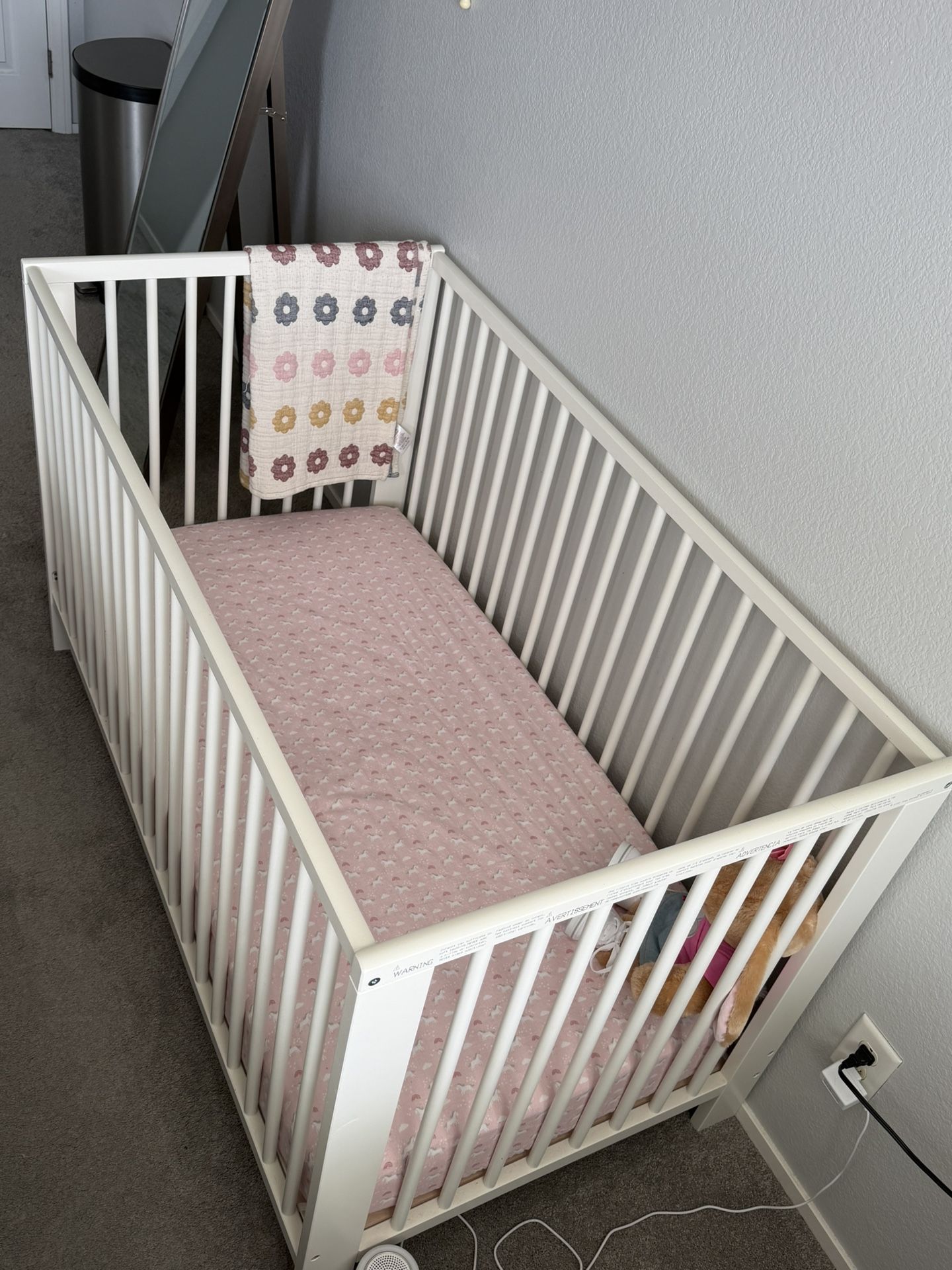 Crib and changing table set