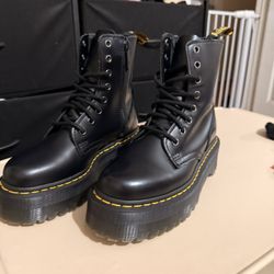 Black Platform Dr. Martens Size 6 Women 