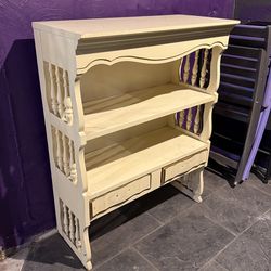 Vintage Dixie French Provincial country dresser top hutch