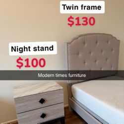 Everything Brand New In Box / Twin Bed Frame And Night Stand Available 