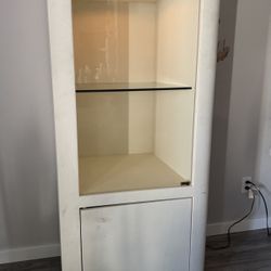 White China Hutch Curio Cabinet Display Cases  