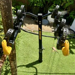Rhode Gear Black Steel 4-Bike Hitch Mount Rack 