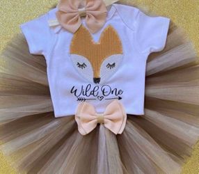 18 Months “Wild One” Fox 🦊 1st Birthday Outfit