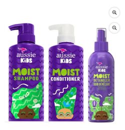 Hair care products Aussie shampoo and conditioner detangler set