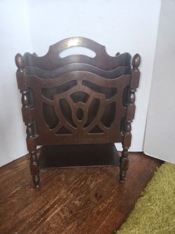 Vintage magazine,  record, book rack