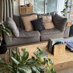 Loveseat Modern Cloud Couch  With Ottoman