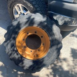 Backhoe Rim And Tire