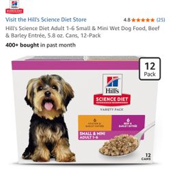 Hill Science Small dog food- 10 cans