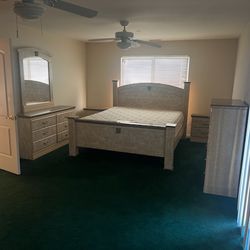 Full Bed Set And Bed Frame. Mattress And Box spring Not Included