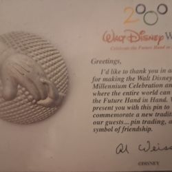 Disney Cast Member Pin and Snow Globe