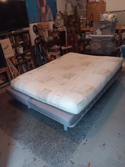 futon bed with cushion and mattress