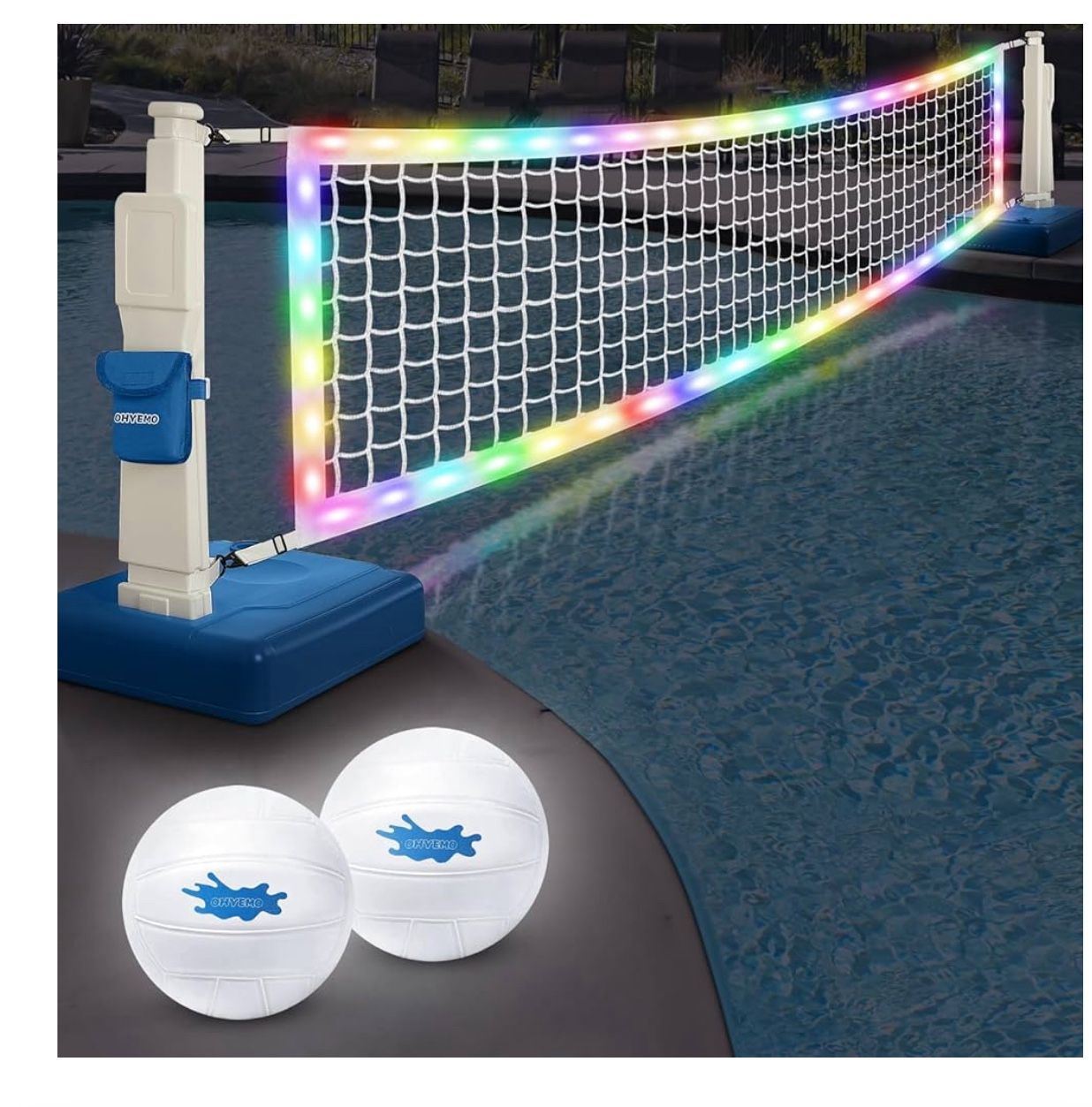 LED Pool Volleyball Net