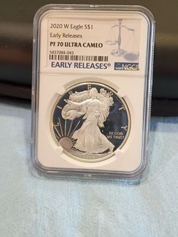 2020 W Early Release PF 70 Ultra Cameo Silver Eagle.
