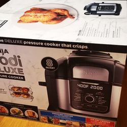 Brand New Ninja Foodi 8-qt. 12-in-1 Deluxe XL Pressure Cooker &amp; Air Fryer Stainless Steel.
