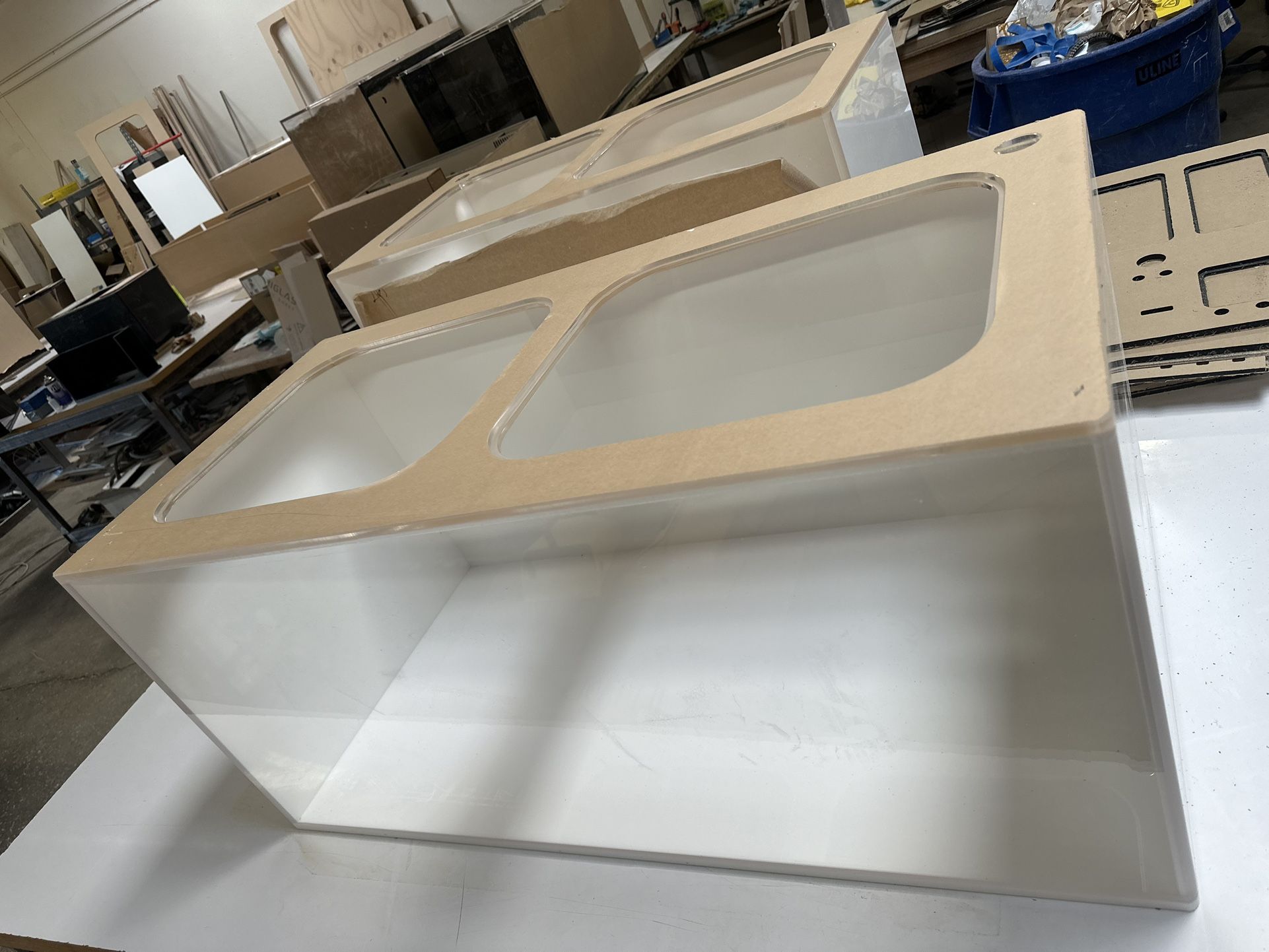 40x20x18 White custom fish tank