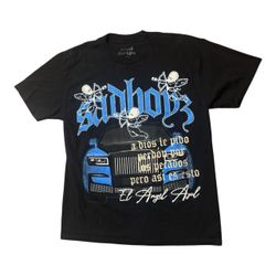 $AD BOYZ by Junior H Arrow Black T-Shirt Men Sz LARGE